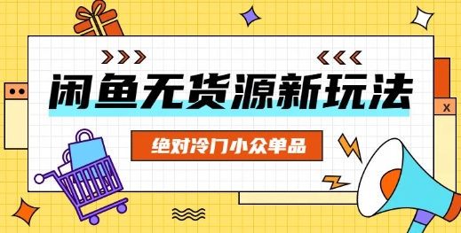 闲鱼无货源冷门单品项目，绝对冷门小众单品-星辰网创