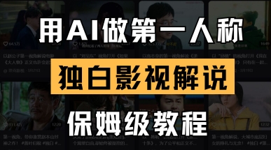 用AI做第一人称独白影视解说，手把手教学，保姆级教程-星辰网创