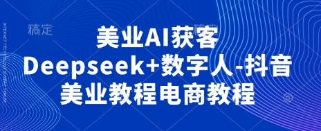 美业AI获客Deepseek+数字人-抖音美业教程电商教程-星辰网创
