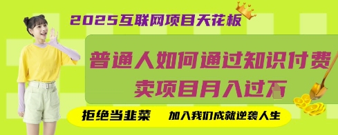 2025互联网项目天花板，普通人如何通过知识付费卖项目月入过W，拒绝当韭菜【揭秘】-星辰网创