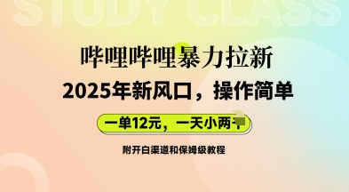 哔哩哔哩暴力拉新：2025年新风口，一单12元，一天数张(附开白渠道和保姆级教程)-星辰网创